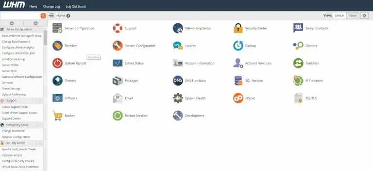 Web Host Manager 